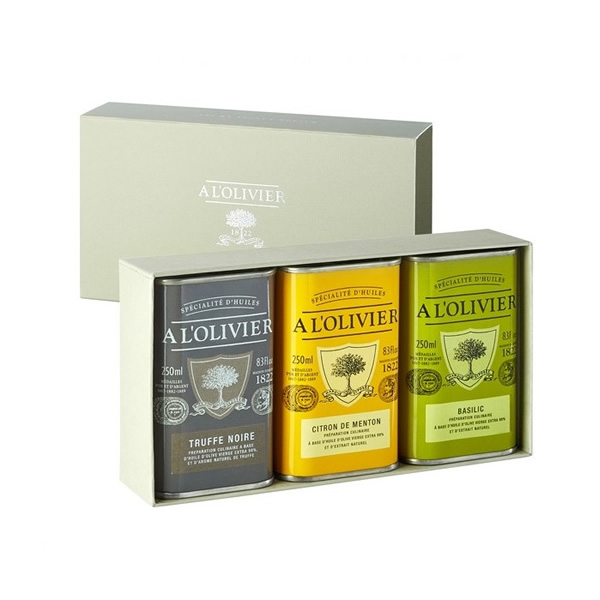 Coffret cadeau « 3 huiles d'olive »