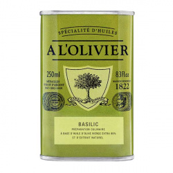 Huile d'olive au basilic