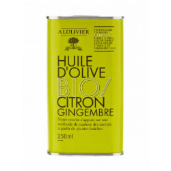 Huile d'olive aromatisée au citron gigembre