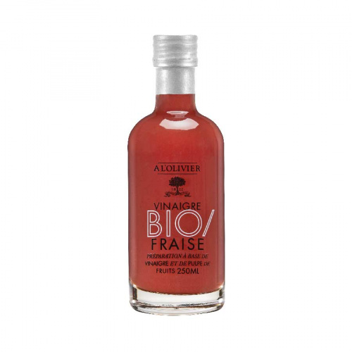 Vinaigre bio a l'olivier fraise